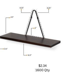 Modern Black Wall Shelf